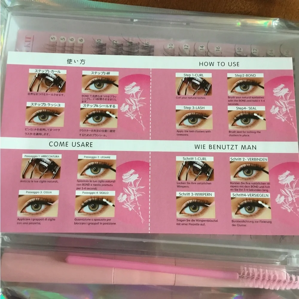Pink Individual Eyelash Extensions Kit - Home Storage & Organization